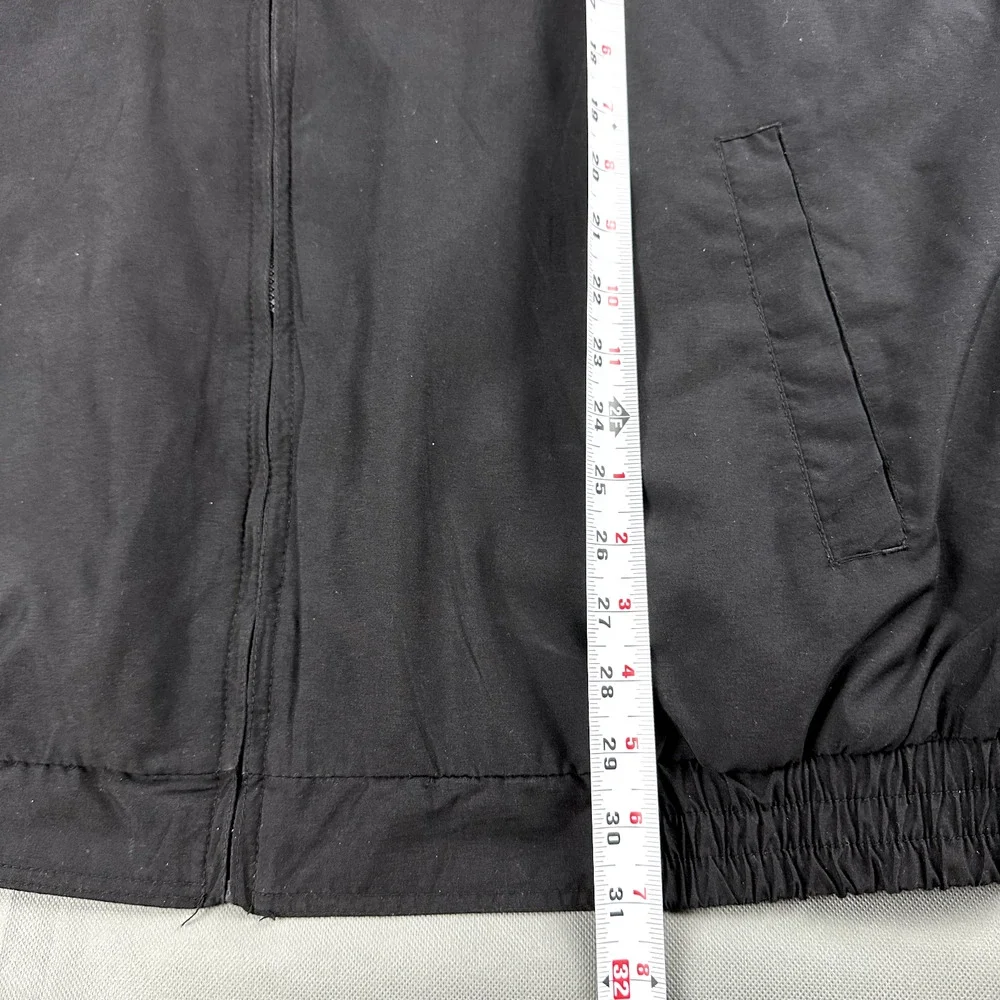St. John's Bay Black‎ Zip Up Water Resistant Windbreaker Men's 2XLT